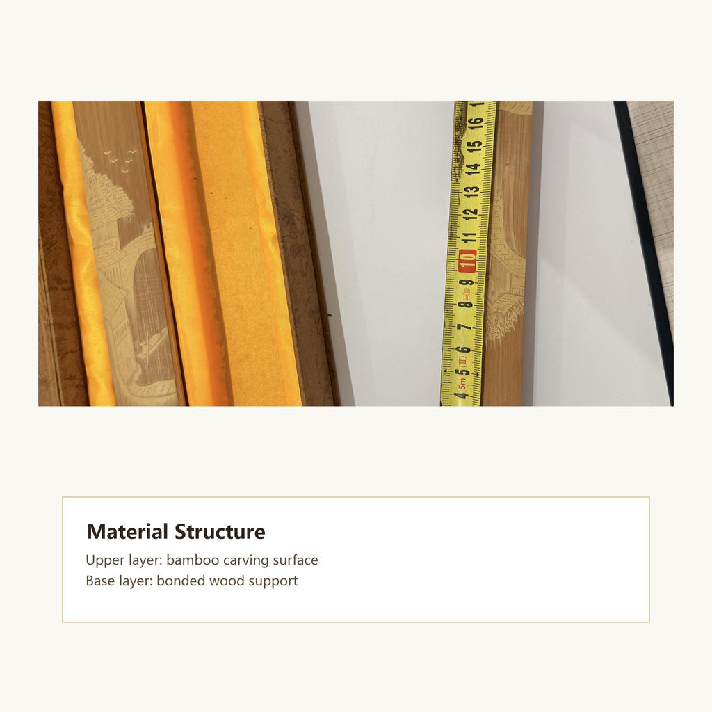 Natural aged bamboo material and layered structure of Liuqing paperweight — premium crack-resistant finish