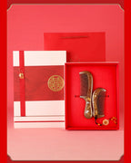 Dragon and Phoenix wedding comb gift set with matching gift bag and presentation box.
