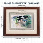 Random-Stitch Embroidery Framed Art – Product Dimensions 12.6" × 9.8" – Handcrafted Chinese Silk Artwork | Orient Handcraft
