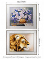 Chaotic-Stitch Embroidery Size Chart — Tiger & Daisy 19.7×15.7in | Orient Handcraft