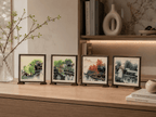Handcrafted Aesthetic Four Seasons Display Art – Lifestyle Setting Decor – Elegant Home & Office Seasonal Ornament | Orient Handcraft