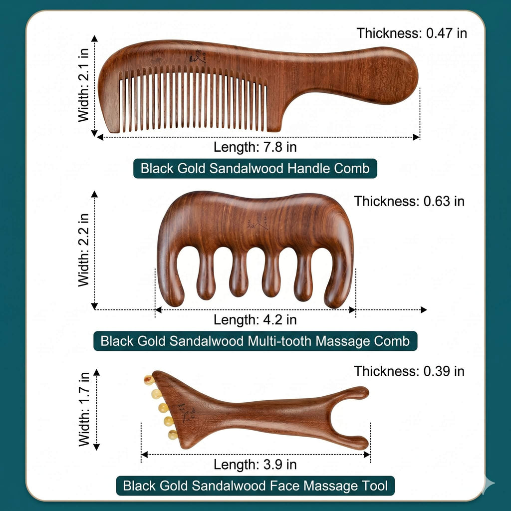 Handcrafted Daily Essentials Art Comb – Product Dimensions & Size Chart – Accurate Measurement Guide | Orient Handcraft