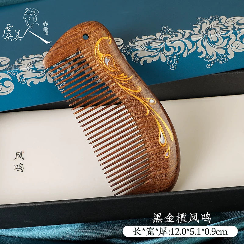 Fengming comb mother-of-pearl inlay detail – shimmering Eastern aesthetic