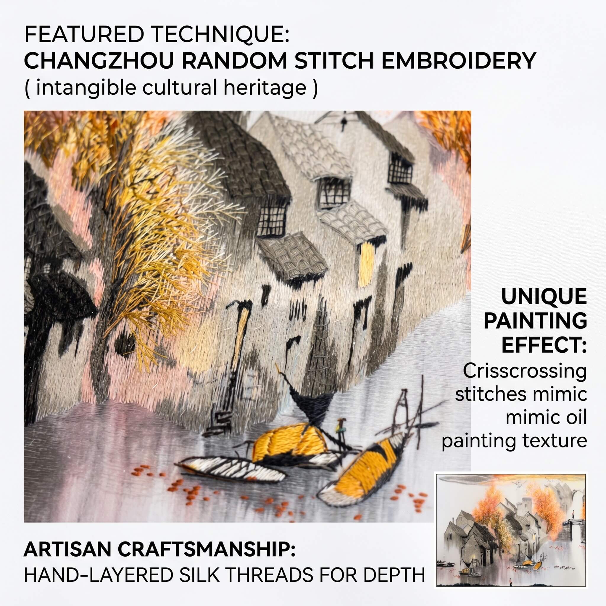 Embroidery Texture Detail – Changzhou Luan Zhen Xiu Silk Art \| Orient Handcraft