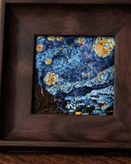 Starry Night mini Changzhou Random-Stitch Embroidery art frame
