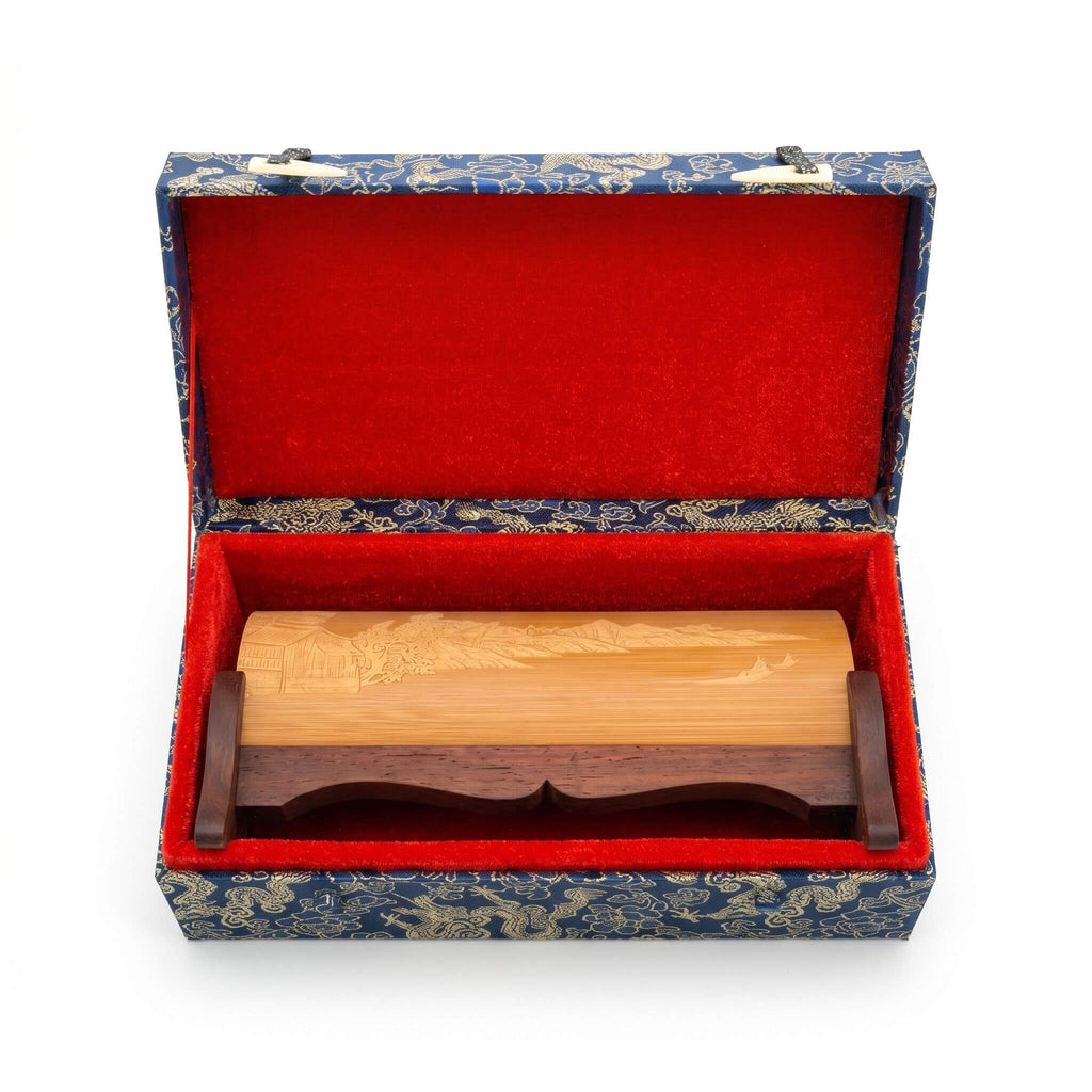 Liuqing Bamboo Carving Wrist Rest – Luxury Gift Box Packaging – Premium Chinese Artisan Gift for Executives | Orient Handcraft