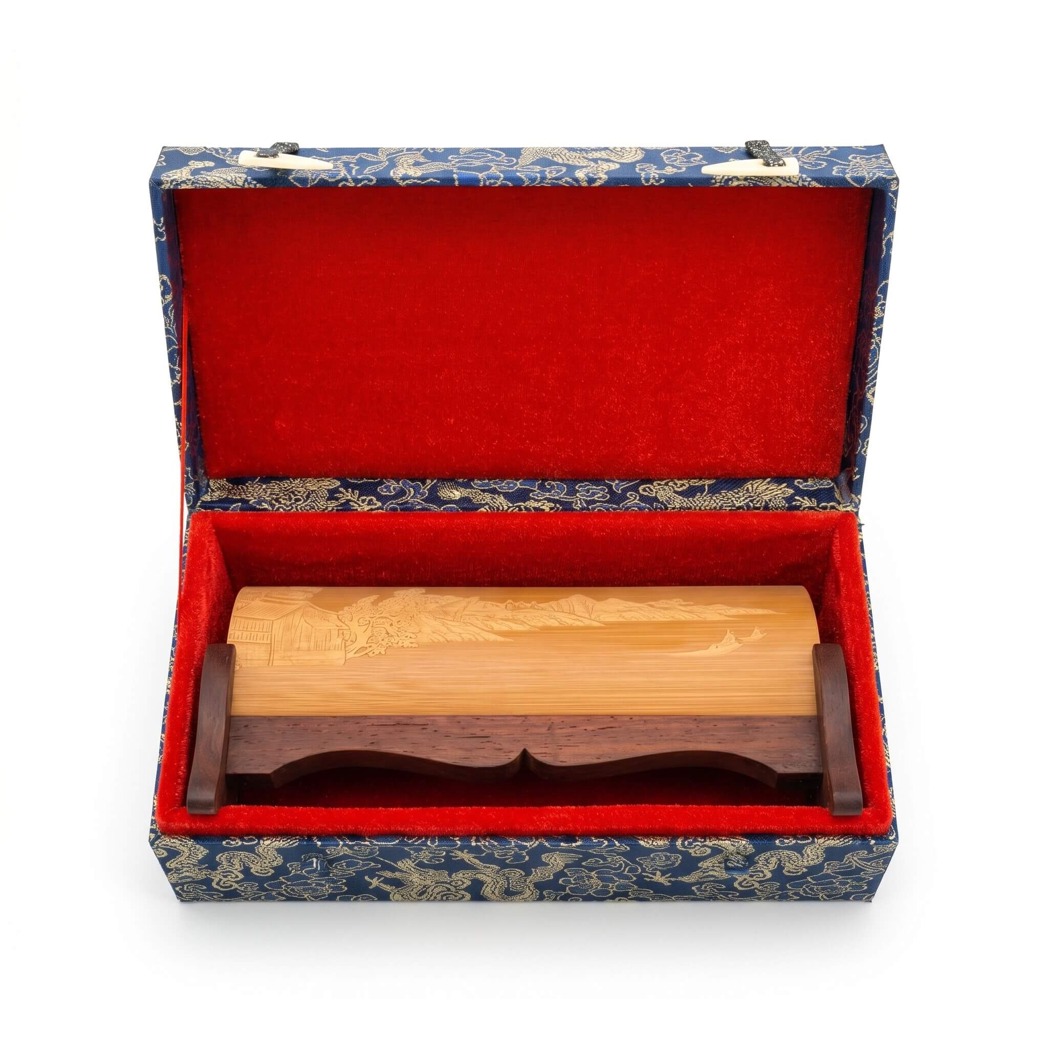 Liuqing Bamboo Carving Wrist Rest – Luxury Gift Box Packaging – Premium Chinese Artisan Gift for Executives | Orient Handcraft
