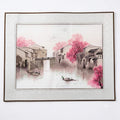 Jiangnan Waterscape Spring – Changzhou Random-Stitch Embroidery Soft-Scroll \| Orient Handcraft