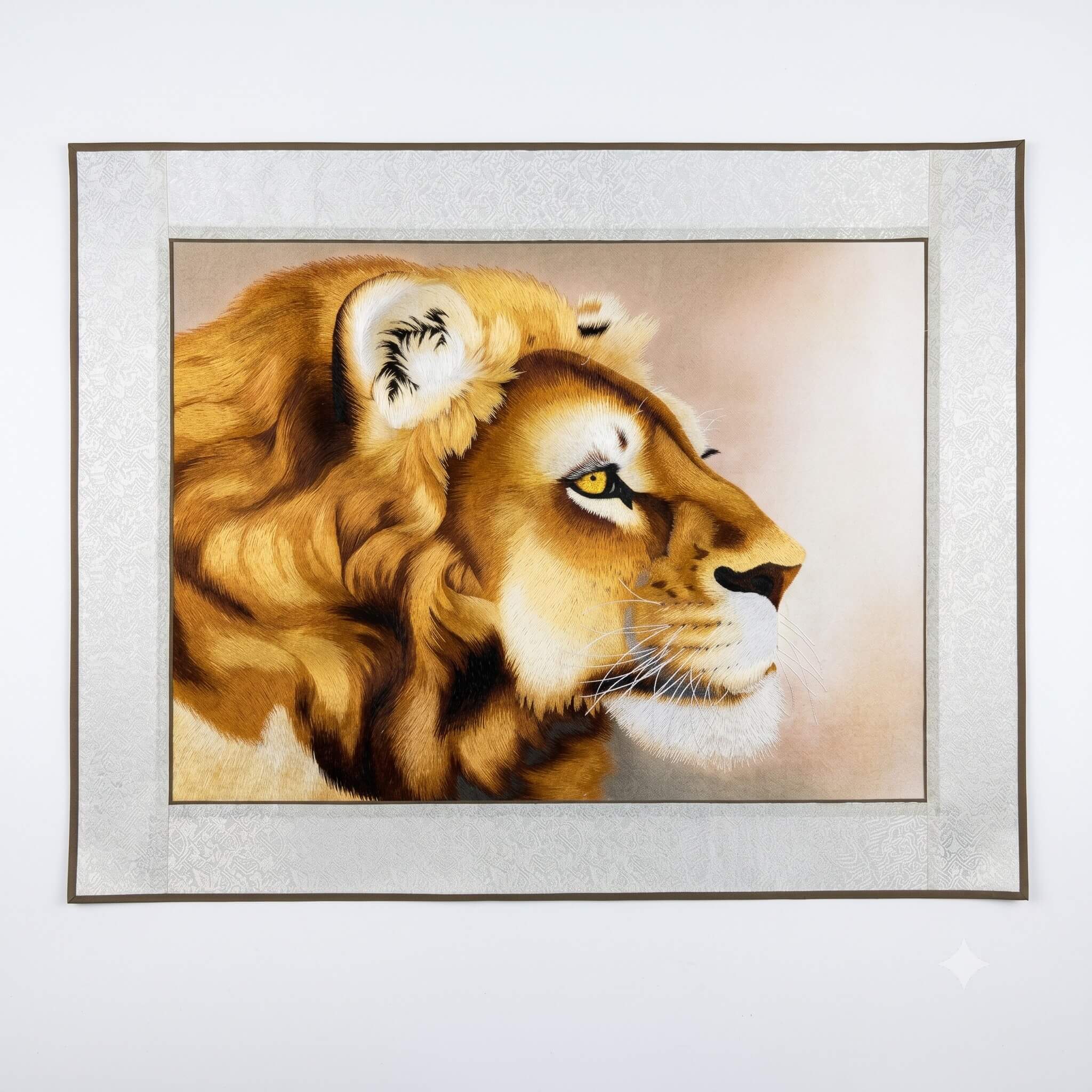 Tiger Chaotic-Stitch Embroidery 19.7x15.7in | Orient Handcraft
