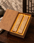 Hand-carved Liuqing bamboo paperweight set created by Chinese master artisans