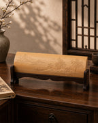 Hand-carved Liuqing bamboo wrist rest created by Chinese master bamboo carving artisans